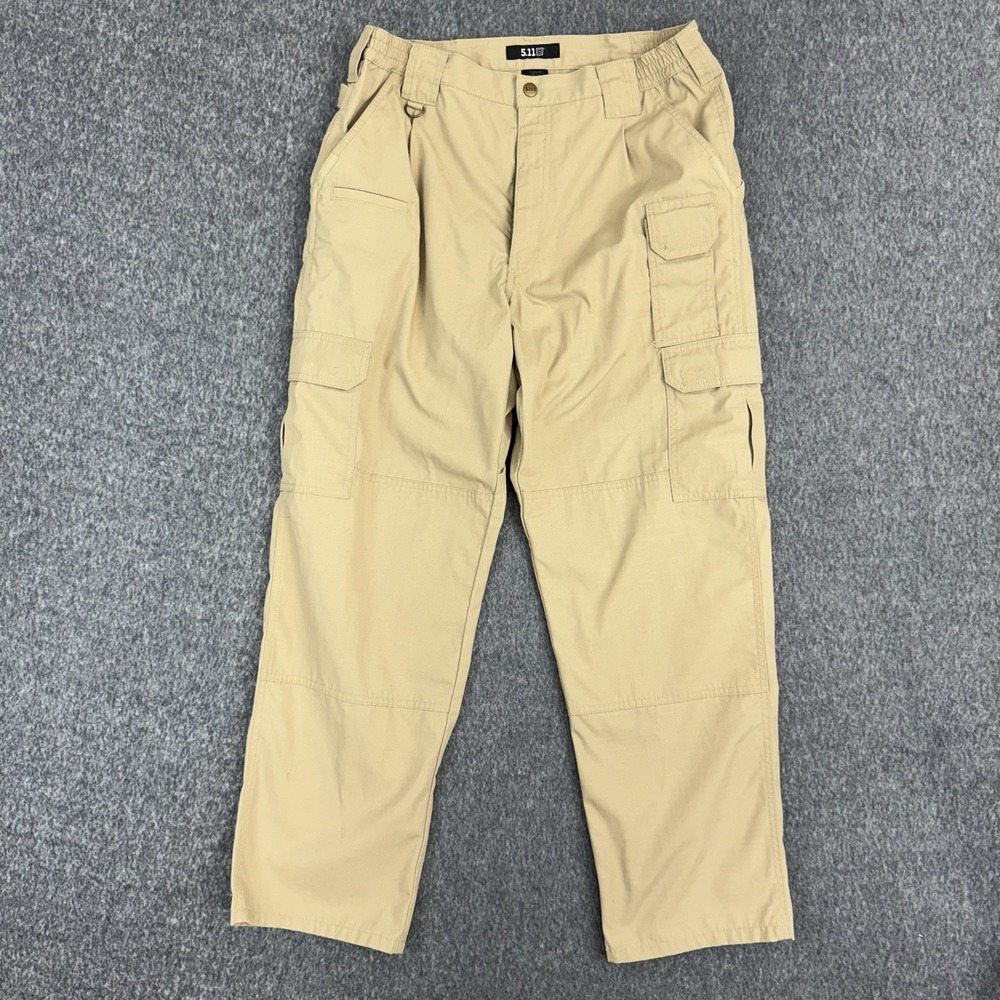 5.11 Tactical Cargo Pants Mens 34x30 Beige Canvas Outdoor Hiking Workwear